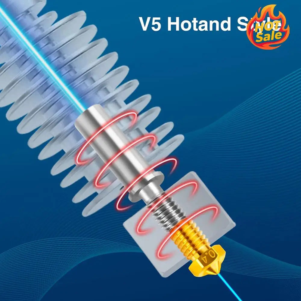 V5 J-head Printer Hotend Long Distance Head Extruder with Hotend Heat Sink 3D Printer Head for Anycubic I3 Mega Oasis Select