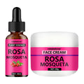 HISENRAIN Rosehip Serum & Cream Set – Brightening & Hydrating Rosehip Skincare Set Oasis Select 60g-30ml