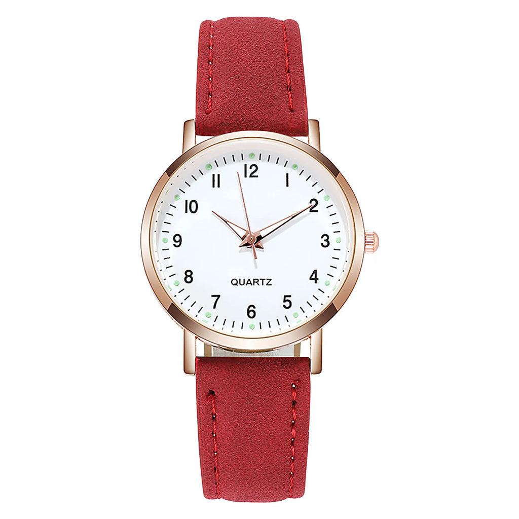 Women's Diamond Luminous Retro Quartz Watch – Leather Strap Ladies Quartz Watch Oasis Select A