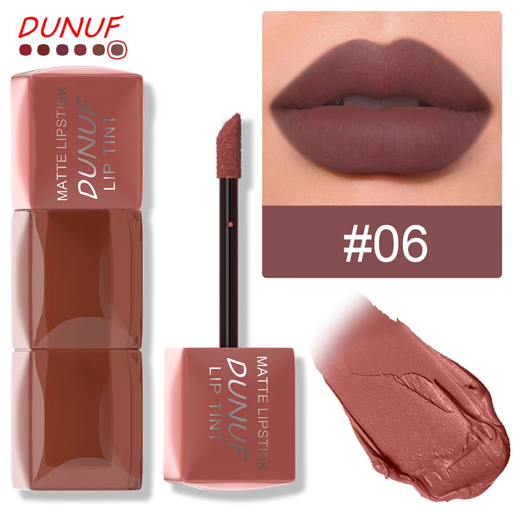 Liquid Velvet Matte Lipstick Long-lasting Waterproof Lip Gloss Lip Glaze Non-Stick Cup Nude Red High Pigment Y2K Christmas Gift Oasis Select 06