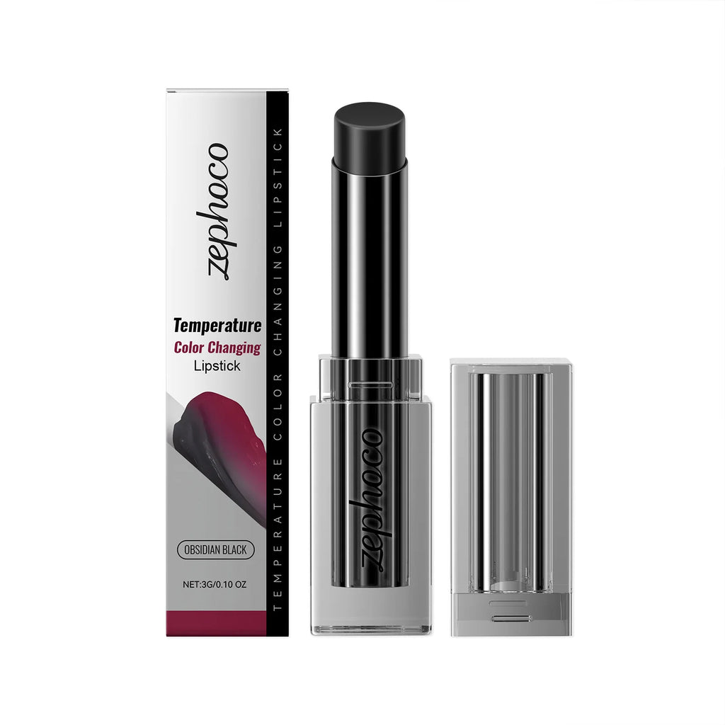 Obsidian Thermochromic Lipstick – Moisturizing Color-Change Lip Balm Thermochromic Lipstick Oasis Select Obsidian Warm