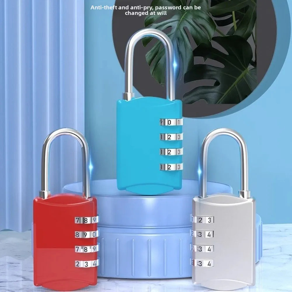 Mini Lock Resettable 4 Dial Digits Code Number Password Combination Padlock Travel Security Lock for Luggage Lock Padlock Gym Oasis Select