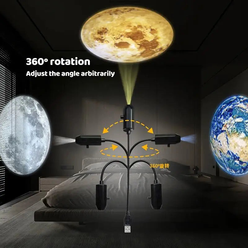 Rotatable Starry Sky Projector | USB LED Night Light Ambient Lamp
