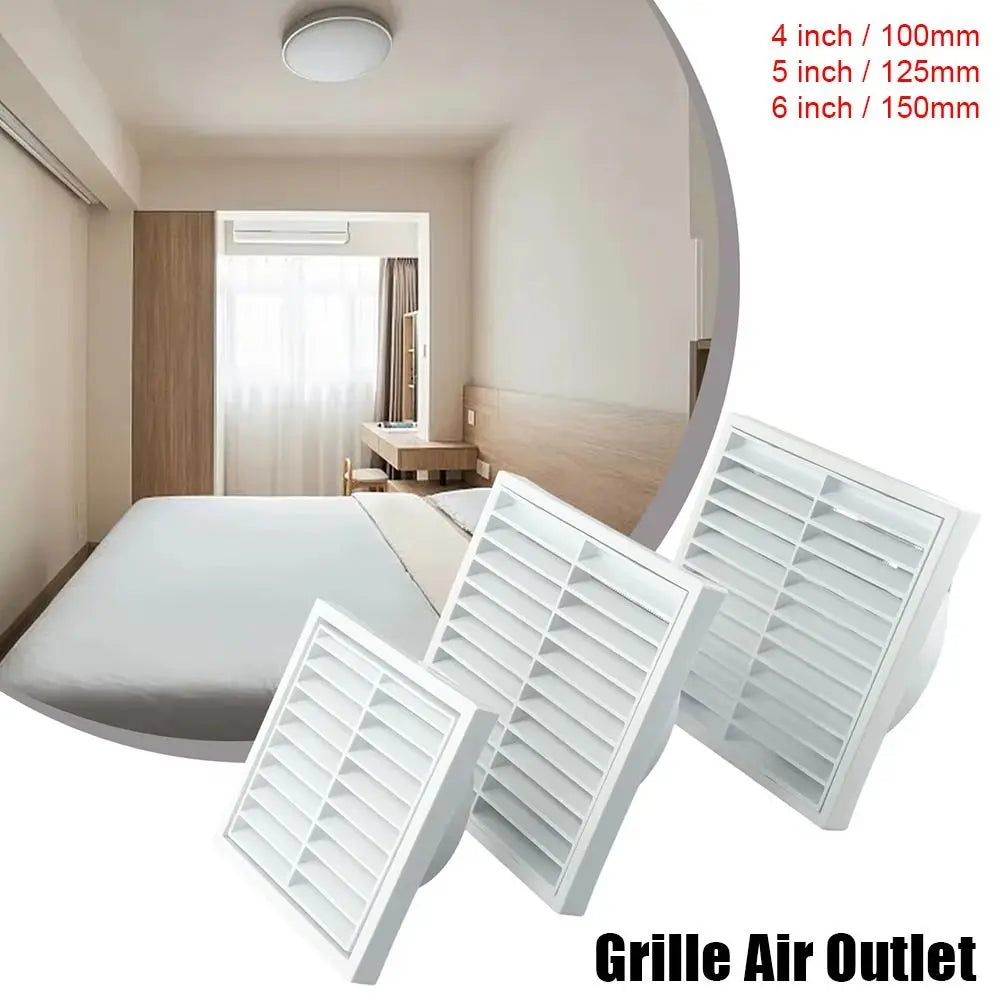 1Pcs Wall Ceiling Grille Air Outlet Pipeline Ventilation Plastic Fresh Air Exhaust Outlet White Grilles Cover Oasis Select