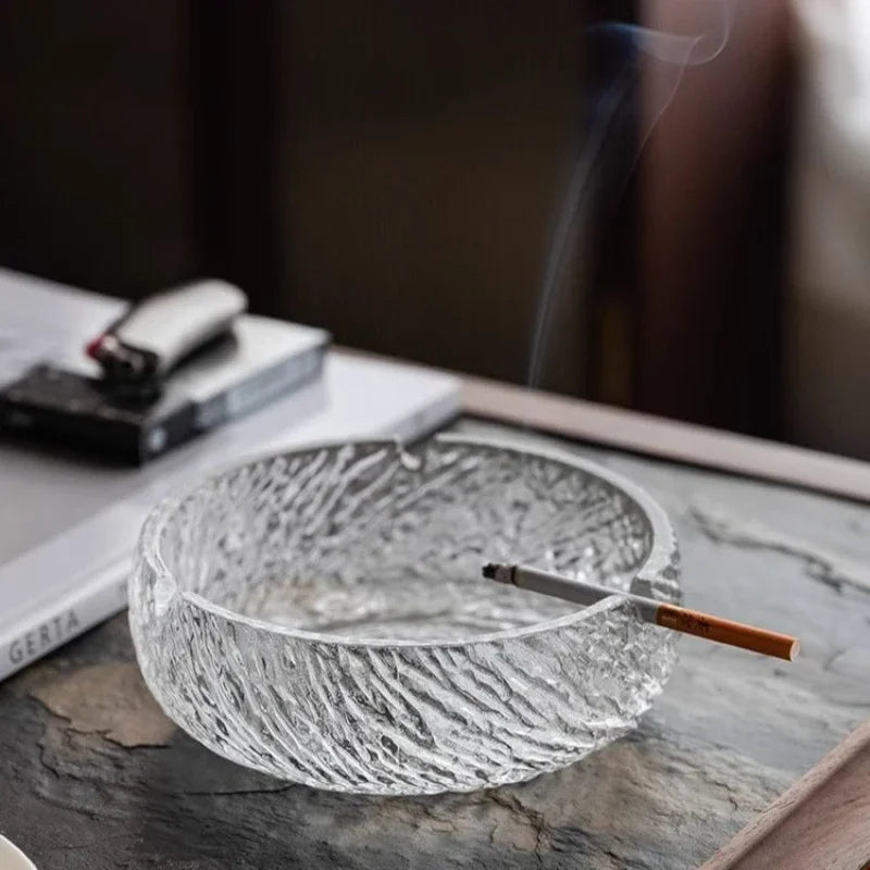 Glass ashtray Creative crystal home living room office Light luxury commercial hotel ashtray Oasis Select