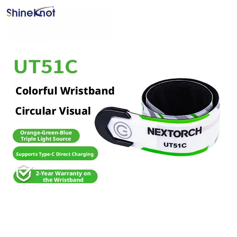 SHINEKNOT LED Flashing Safety Wristband | Night Running Light