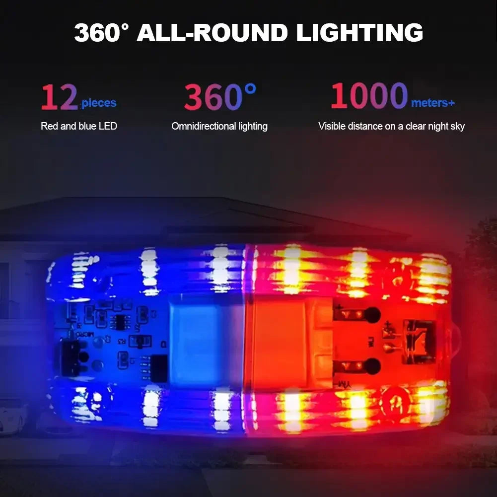 LED Shoulder Warning Light Red Blue Police Shoulder Clip Light Sanitation Worker Safety Patrol Alarm Flash Signal Strobe Lamp Oasis Select