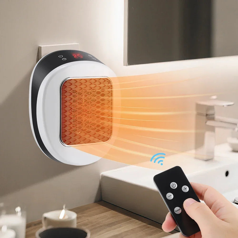 AFDEAL 600W Plug-In Wall Space Heater with Remote & LED Display