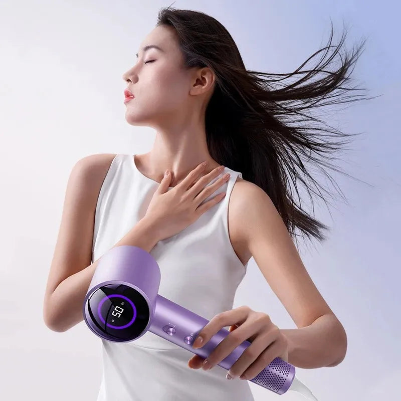 Hairdryer New high speed anion high speed hair dryer Hair LED display hair dryer with nozzle 110V 220V 1600W high power Oasis Select