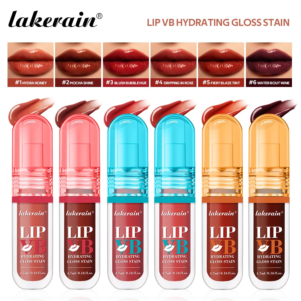 Lip Stain Lip Vb Hydrating Gloss Long-Lasting 12Hr Hydration Vanilla Flavor Moisturize Nourish Soothe Lips Instant Glossy Lipss Oasis Select 1set