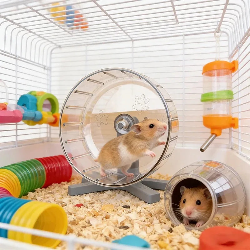 Hamster Exercise Wheel with Stand Large Running Wheel for Syrian Hamsters & Gerbils Pet Toy Cage Accessory Oasis Select
