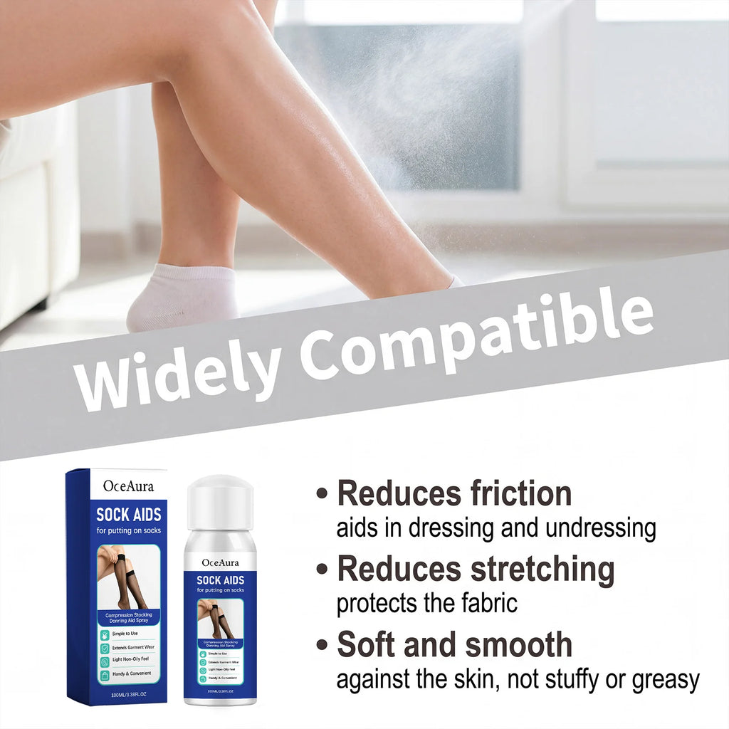 Sock Wearing Helper Spray Smooth Wear Resist Easy Reduce Skin
