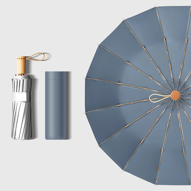 16 Bone titanium silver sun umbrella super sun protection UV umbrella sunshine and rain umbrella Oasis Select 4