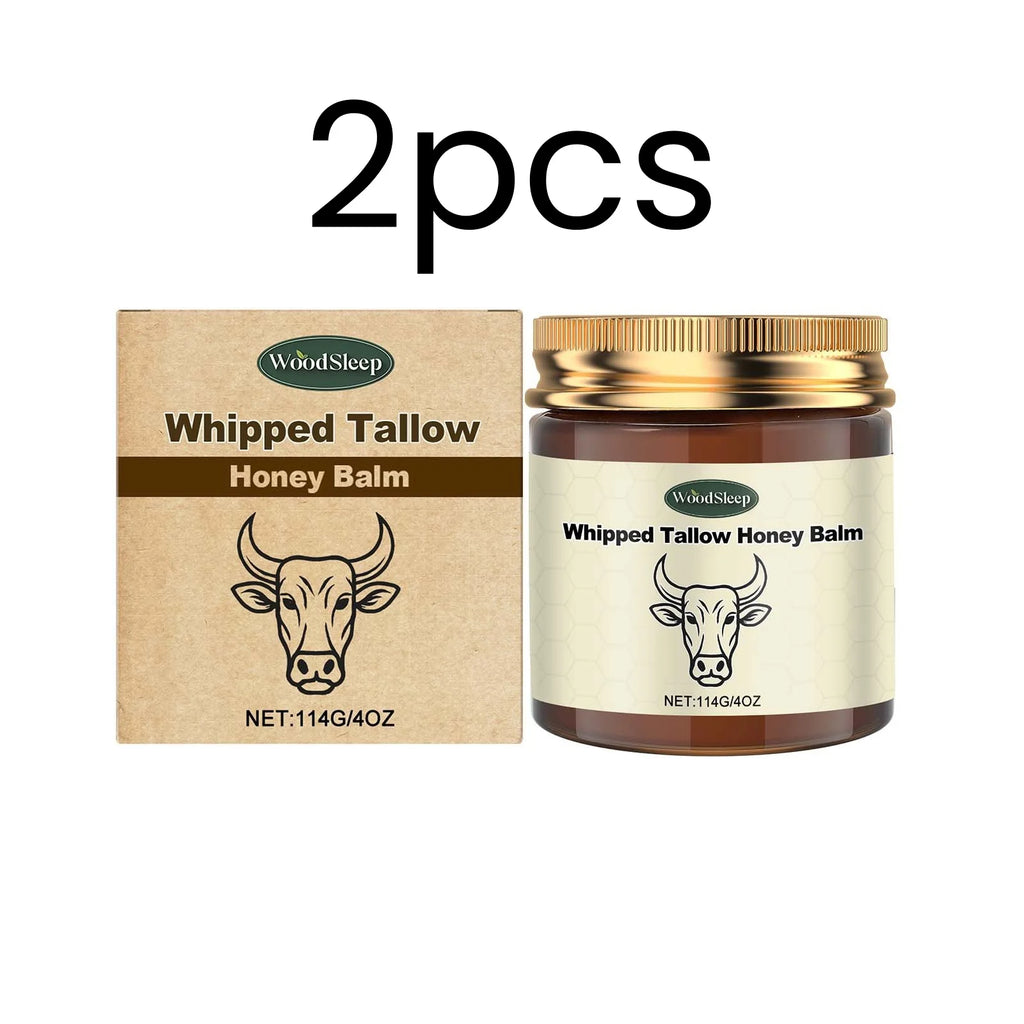 WoodSleep Whipped Tallow Honey Balm – Deep Skin Moisturizer Whipped Tallow Balm Oasis Select 2pcs