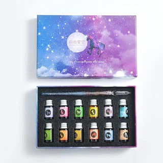Starry Sky Glass Pen Set Signature Pen Crystal Student Dip Pen Glass Dip Pen Stationery Gift Pen Oasis Select 17