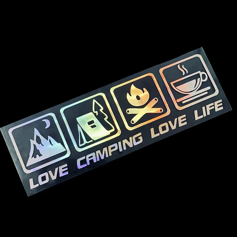 Love Camping, Love Life. Car Sticker Decoration Waterproof For Window And Bumper Stickers Of Cars, Trucks And Motorcycles Oasis Select