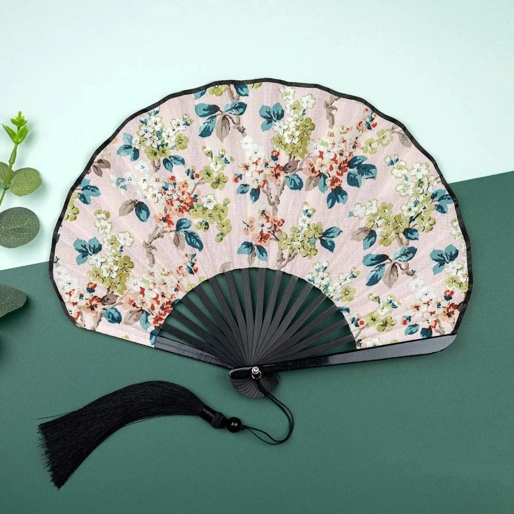 Decorative Retro Mini Shell Fan Lightweight Portable Chinese Style Fan with Tassel Handheld Fan Party Oasis Select Style 7