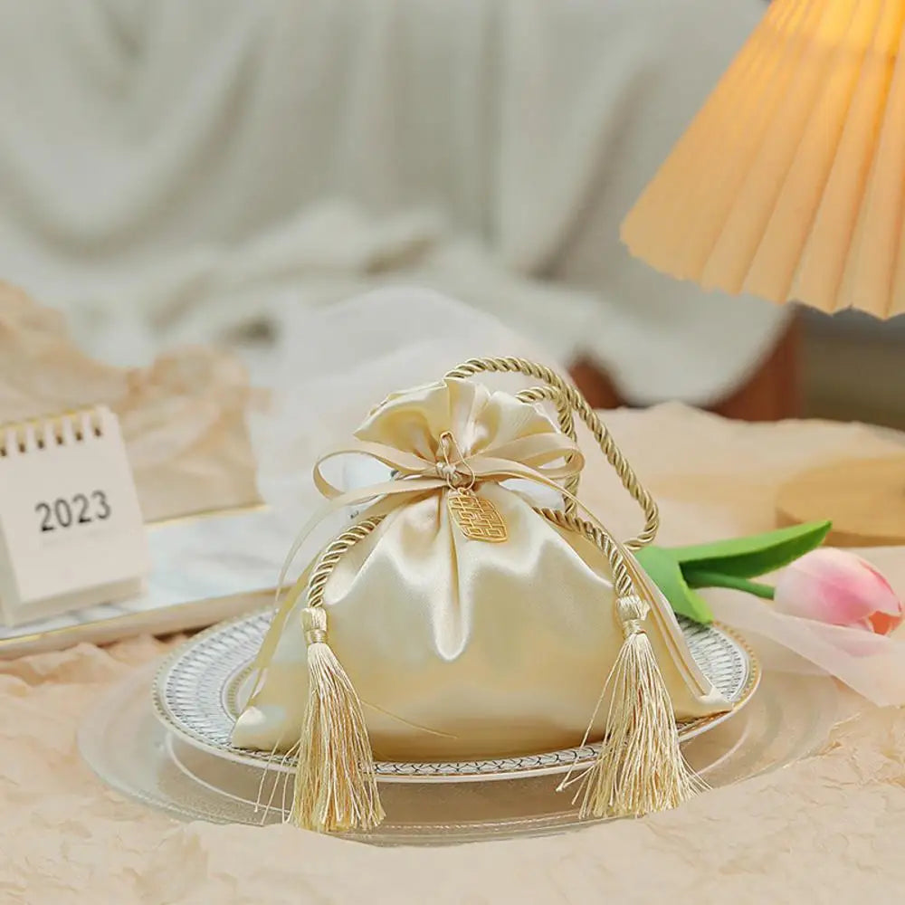 Velvet Drawstring Tassel Gift Bag | Wedding & Party Candy Pouch