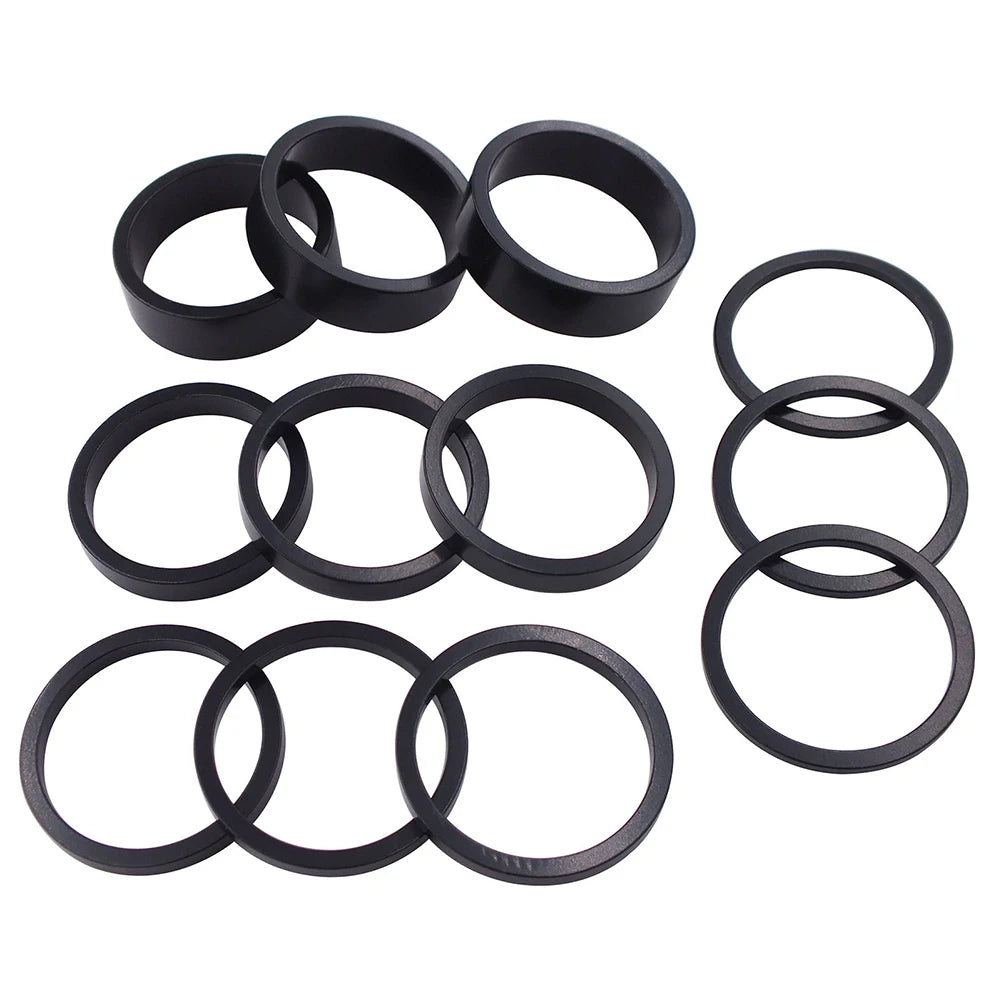 Bike Headset Spacer Set 12PCS Aluminium Alloy Stem Washer 2mm 3mm 5mm 10mm Designed for 28 6mm Round Tubes Forks Frames Oasis Select