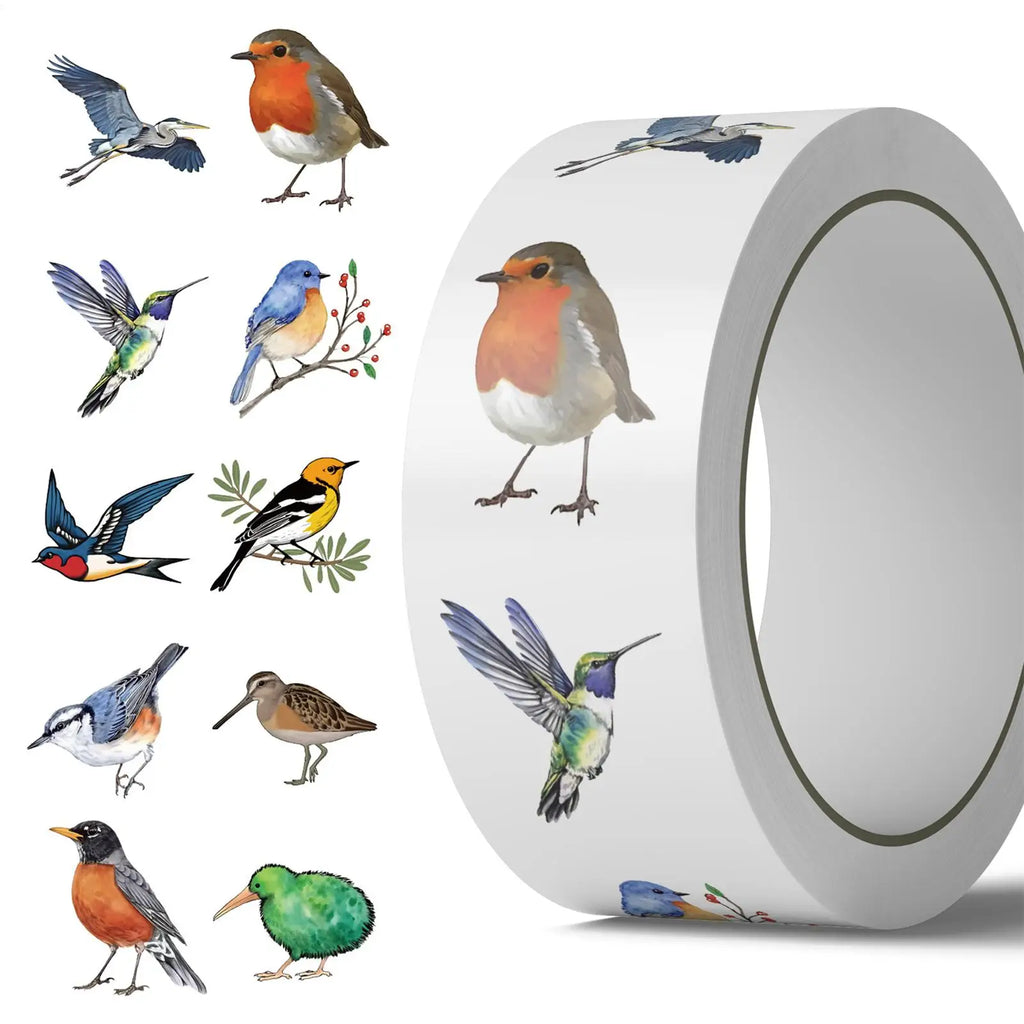Stickers 500Pcs Cute Colored Birds Cartoon Graffiti Stickers DIY Phone Guitar Laptop Notebook Suitcase Waterproof Stickers Oasis Select