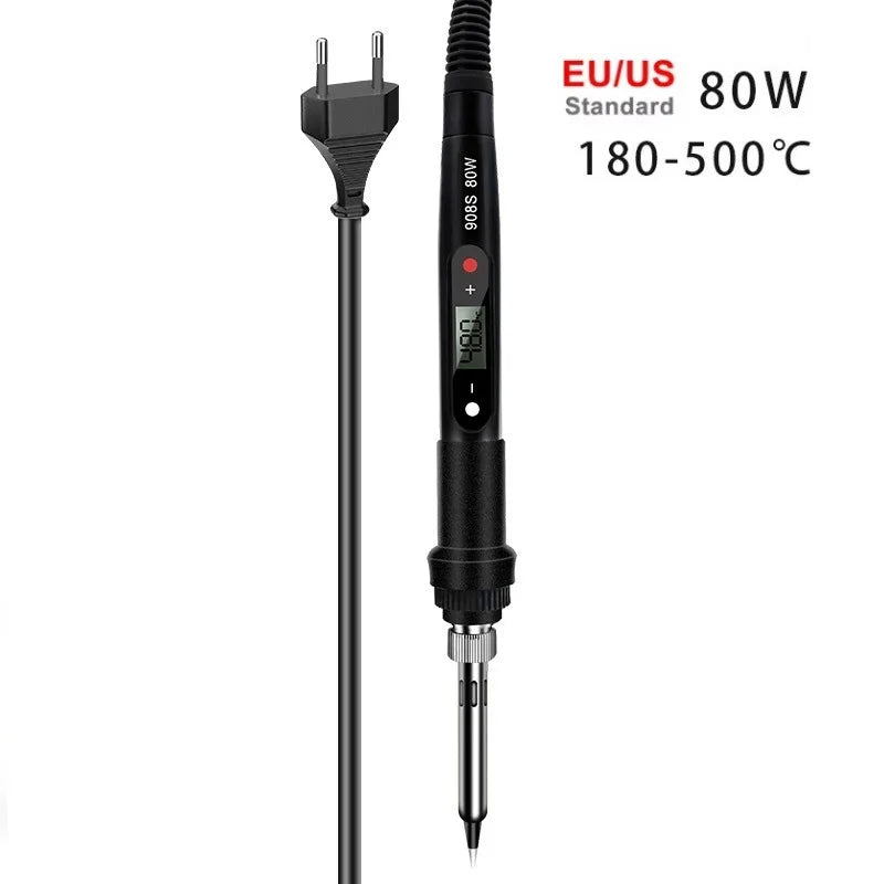 80W LCD Digital Soldering Iron – Adjustable Temp 220V Electric Soldering Iron Oasis Select