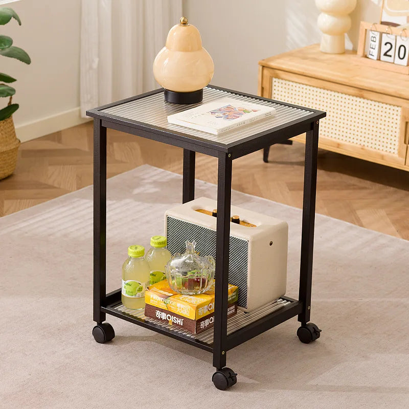 Nanzhu edge small apartment corner sofa modern living room glass storage bedside table mini table Oasis Select