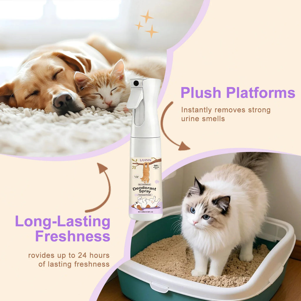 Plant-Based Pet Deodorant Spray Dogs & Cats 300ml | 24H Fresh Pet Deodorant Spray Oasis Select