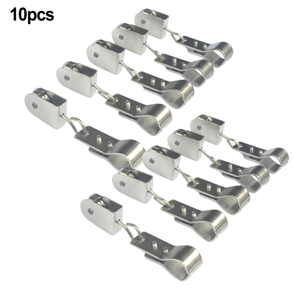 10pcs Pulley Hanging Pipe Clamps Wave Shade Sail Hardware For Indoor Pergolas Wave Canopy Shade Sail Installation Accessories Oasis Select 10pcs
