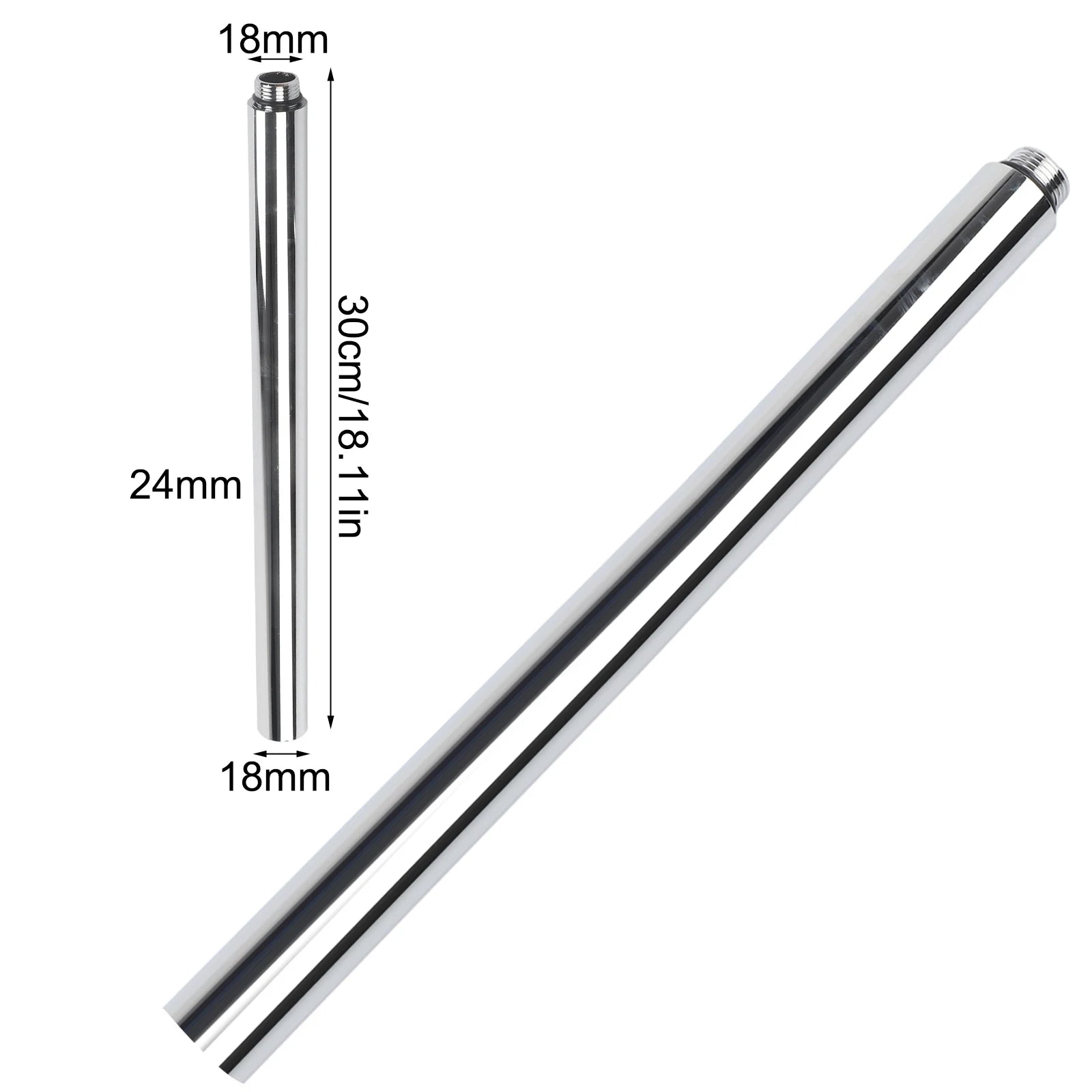 30cm Shower Extender Bathtub Shower System Round Extension Bar Shower Set Extension Tube Bathroom Accessories Oasis Select