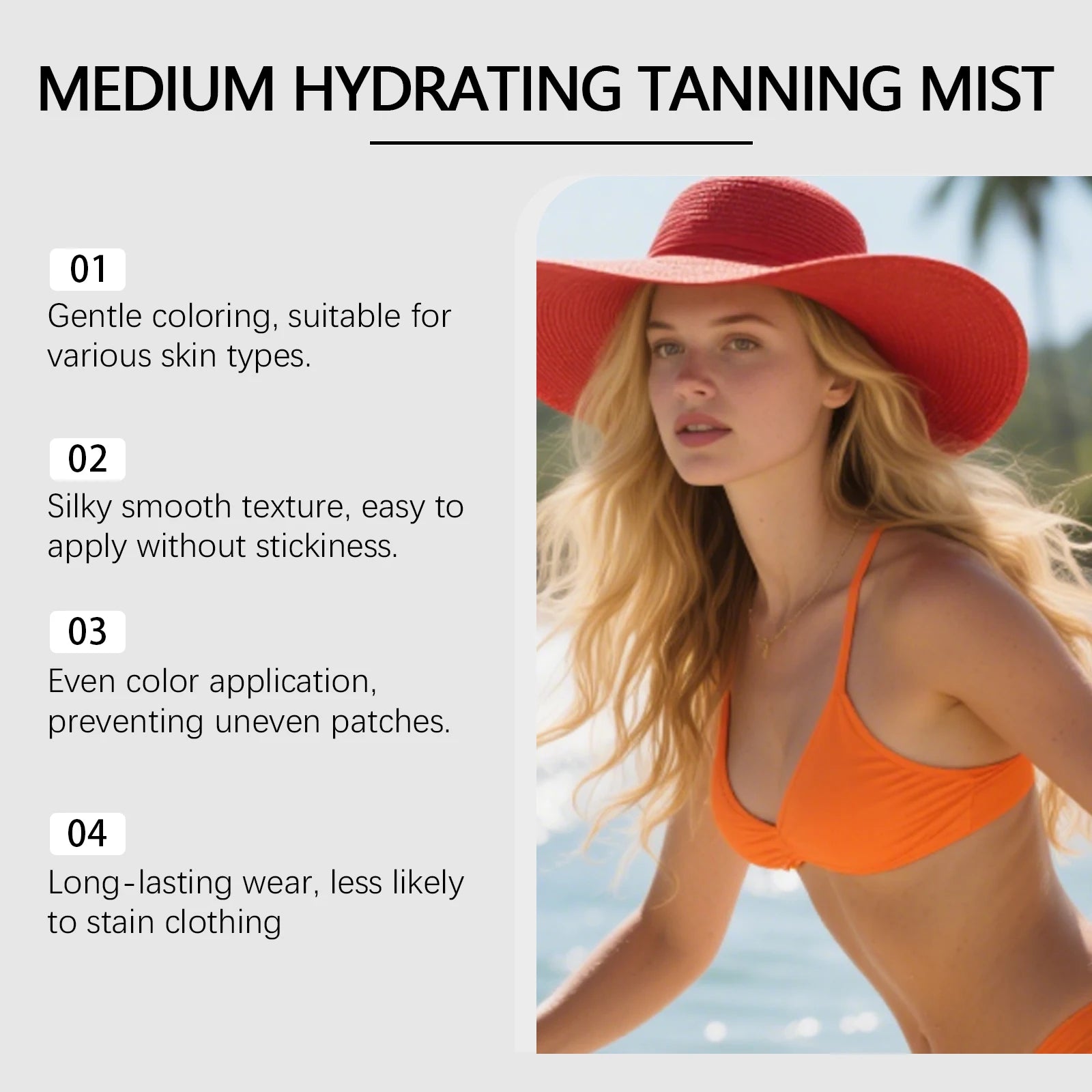 Self Tanning Spray Natural Sunless Tanner for Face Body Hydrating Lightweight Sunless Tanning Spray Natural Brown Tone Even Glow Oasis Select