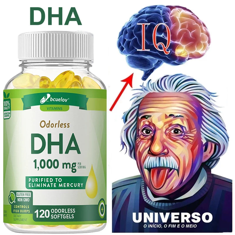 Bcuelov High Potency DHA Capsules – Brain & Cognitive Support DHA Brain Supplement Oasis Select
