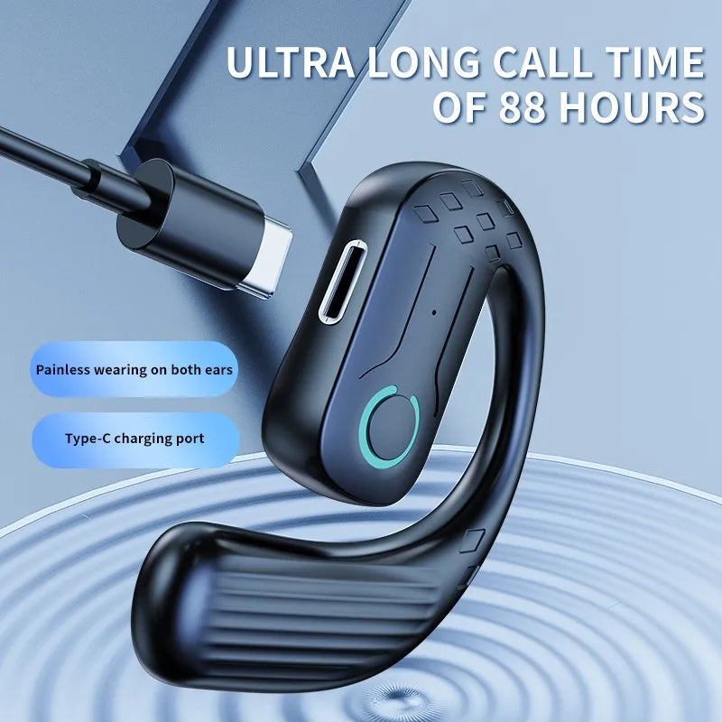 Bluetooth 5.4 Open Wireless Earphone 180° Rotation Adjustable Left Right Ear Universal Headset With Mic For Sport Business Music Oasis Select