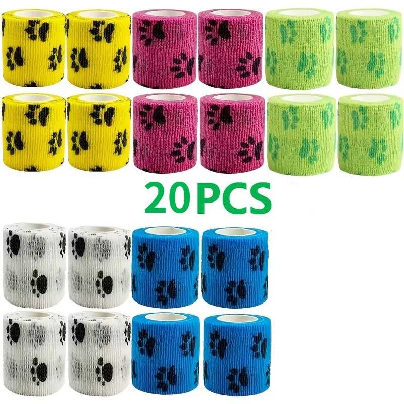 20 pieces of pet elastic bandages, highly suitable for fixing the ankle joints of pets such as cats and dogs. Oasis Select