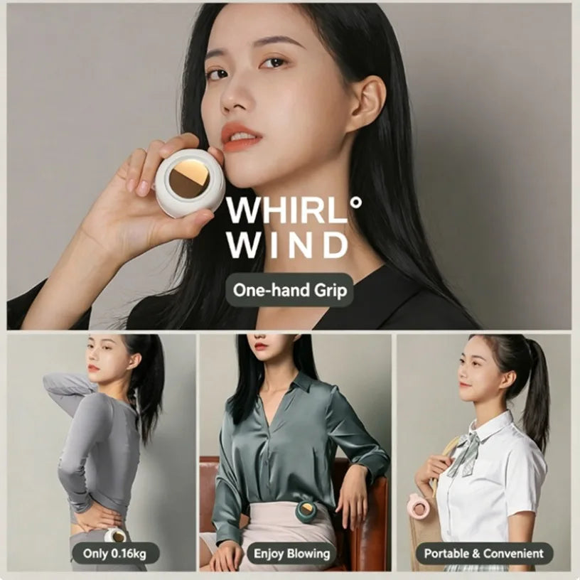 Adjustable Wind Direction Clip Fan Portable Waist Mount Fan Type C Charging Compact Travel Cooling Fan Summer Cooling Fan Oasis Select