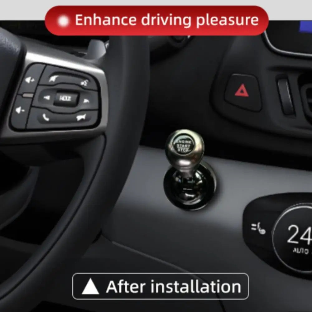 Universal Car Start Button Cover Rocker Retro Joystick Interior Decor One-Touch Push Start Automotive Accessories Oasis Select