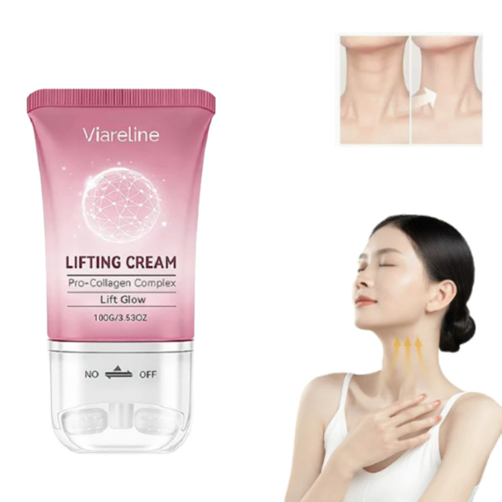 Pro-Collagen Firming Neck Cream With Massage Roller, Lifting, Reduces Fine Lines, Neck Skin Tightening, Anti-Aging, Necks Care Oasis Select
