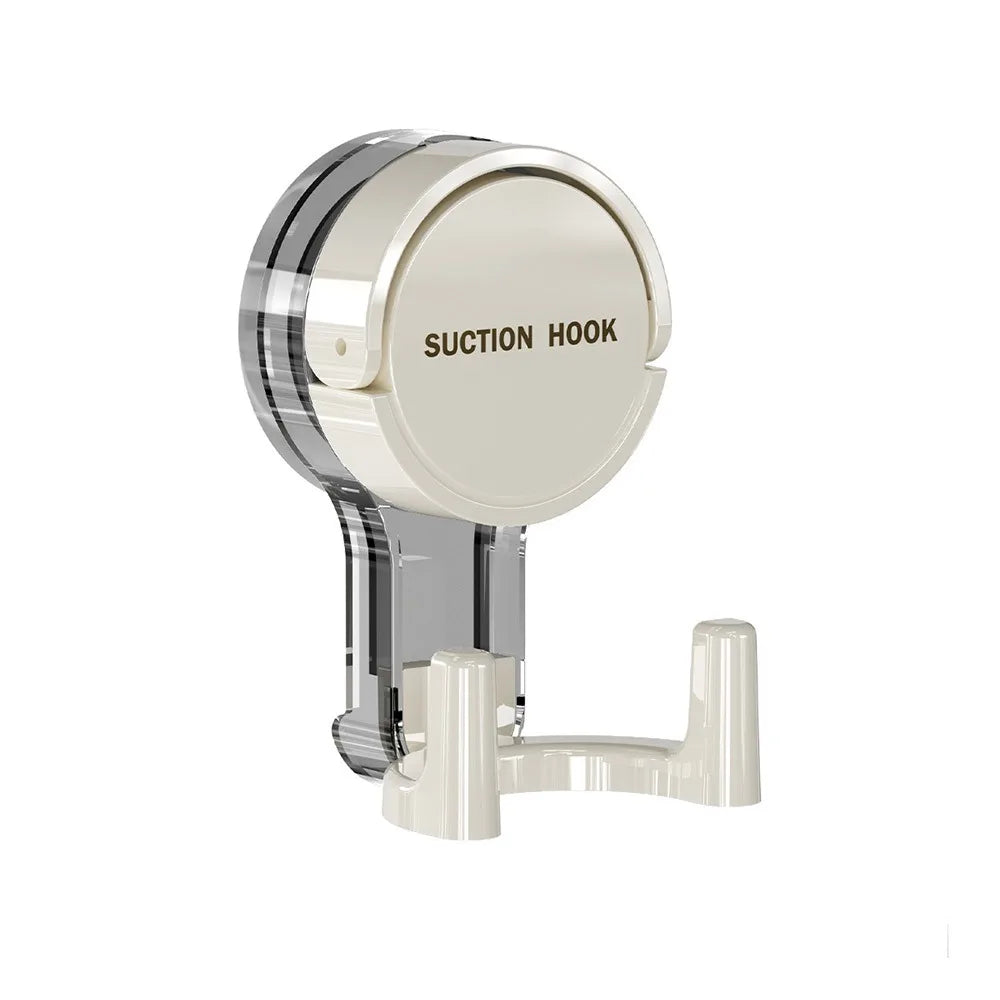 Self-adhesive Suction Cup Double Head Hooks Removable Wall Mounted Keys Clothes Hooks Multifunctional No-Drilling Oasis Select White