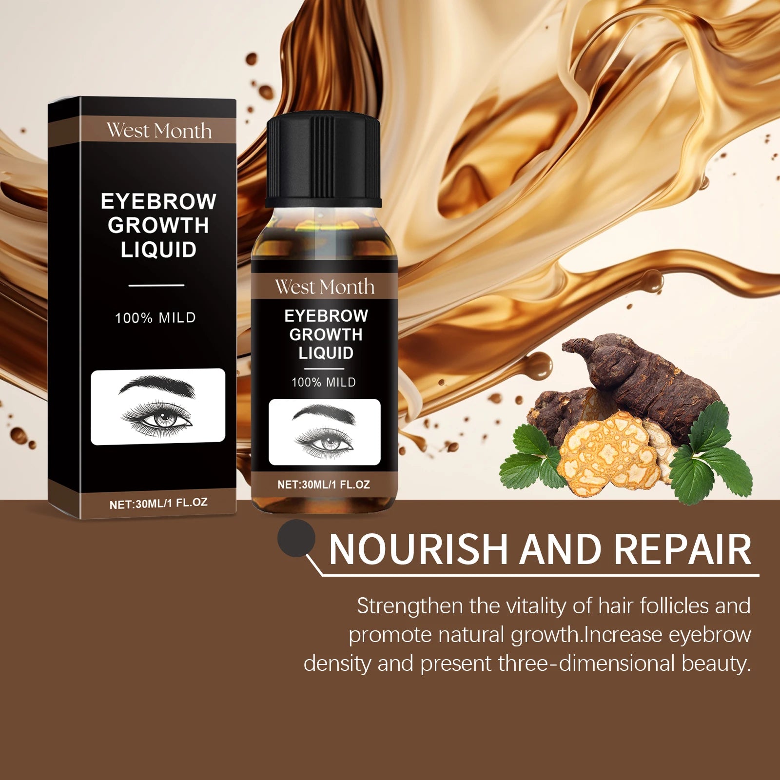 Eyelash Hair Growth and Hair Loss Prevention Product for Thicker and Longer Eyebrow Makeup Oasis Select