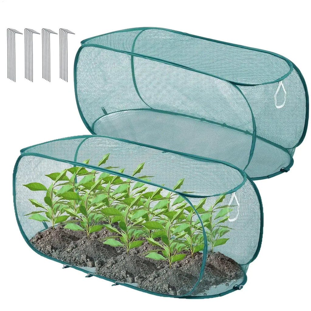 Foldable Plant Protection Netting Plant Covers Nylon Pop-Up Fine Mesh Netting Plant Protection Garden Bed Cover for Vegetable Oasis Select