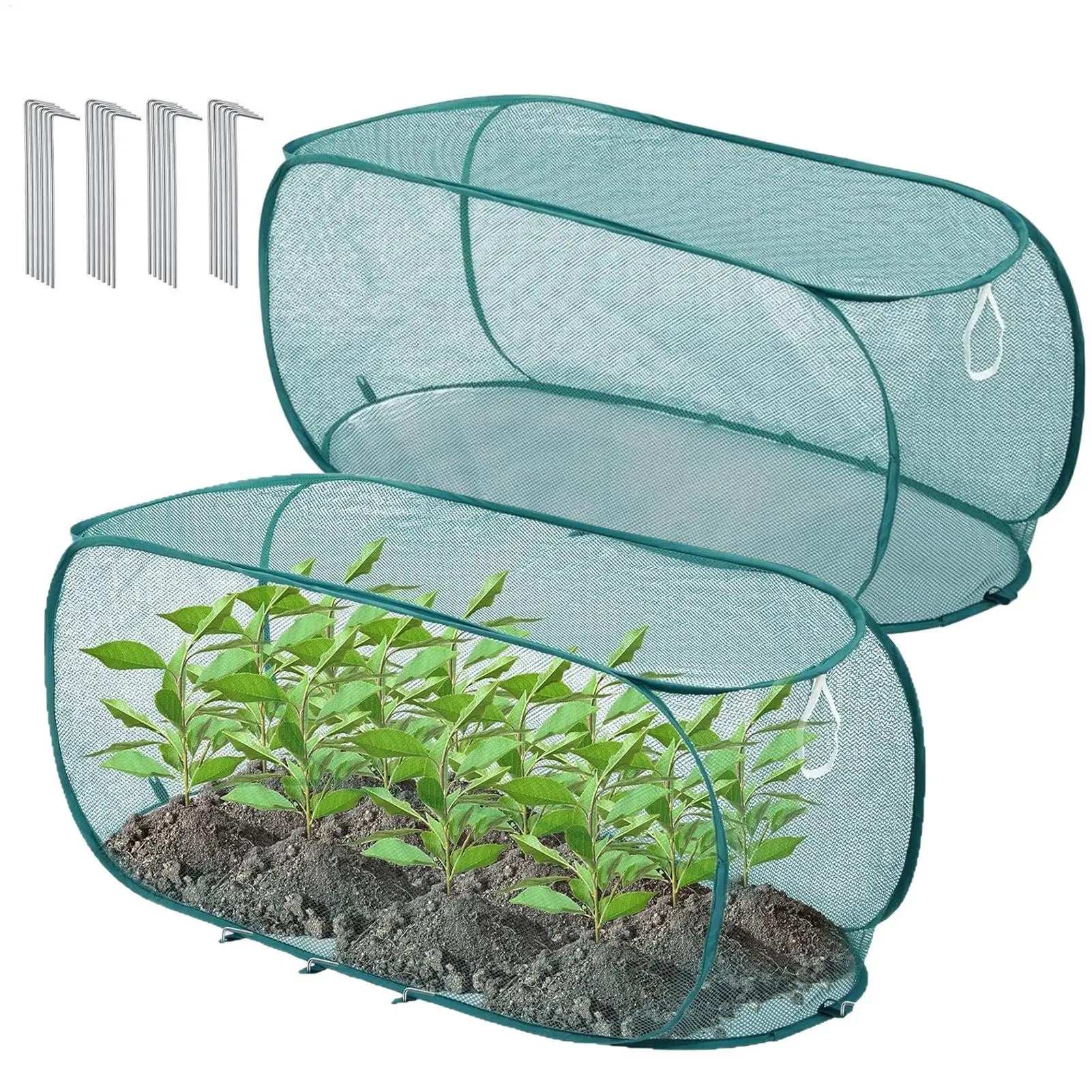 Foldable Plant Protection Netting Plant Covers Nylon Pop-Up Fine Mesh Netting Plant Protection Garden Bed Cover for Vegetable Oasis Select