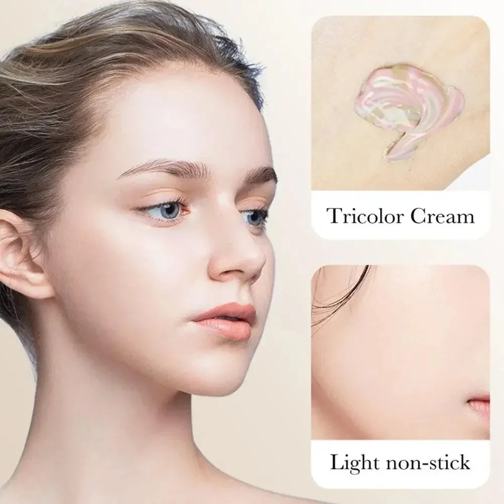 SADOER Three-Color Correction Cream – Primer & Concealer Makeup Primer Cream Oasis Select