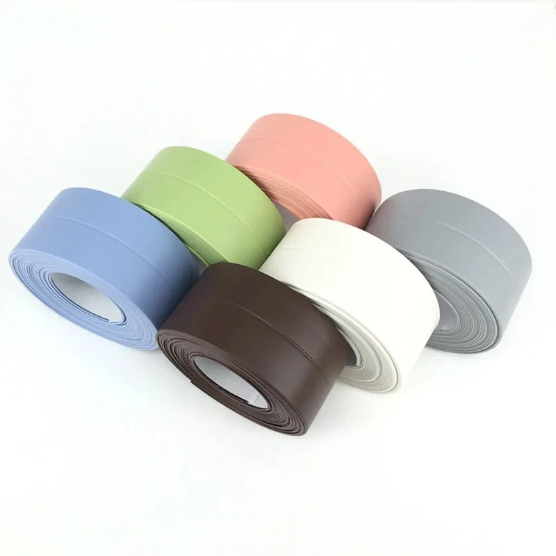 Self Adhesive PVC Sealing Strip Tape for Bath Toilet Kitchen Caulk Tape Waterproof Wall Sticker White Mold Proof Tapes Oasis Select