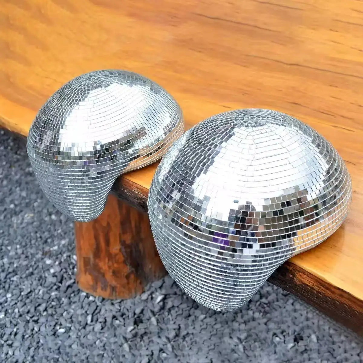 Mirror Disco Ball Reflection Glass Ball Indoor Home Party Decoration Funny Disco Table Ornament Holiday Birthday Halloween Gift Oasis Select