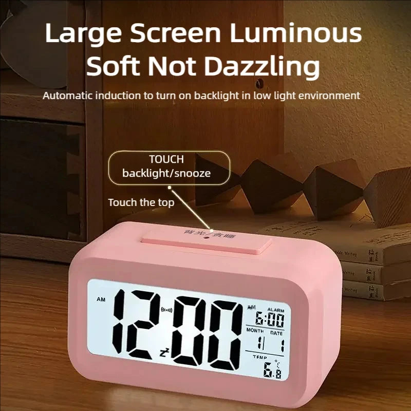 Digital Alarm Clock 12/24-hour Display Screen Timer LED Night Light Suitable for Bedroom and Household Use Oasis Select