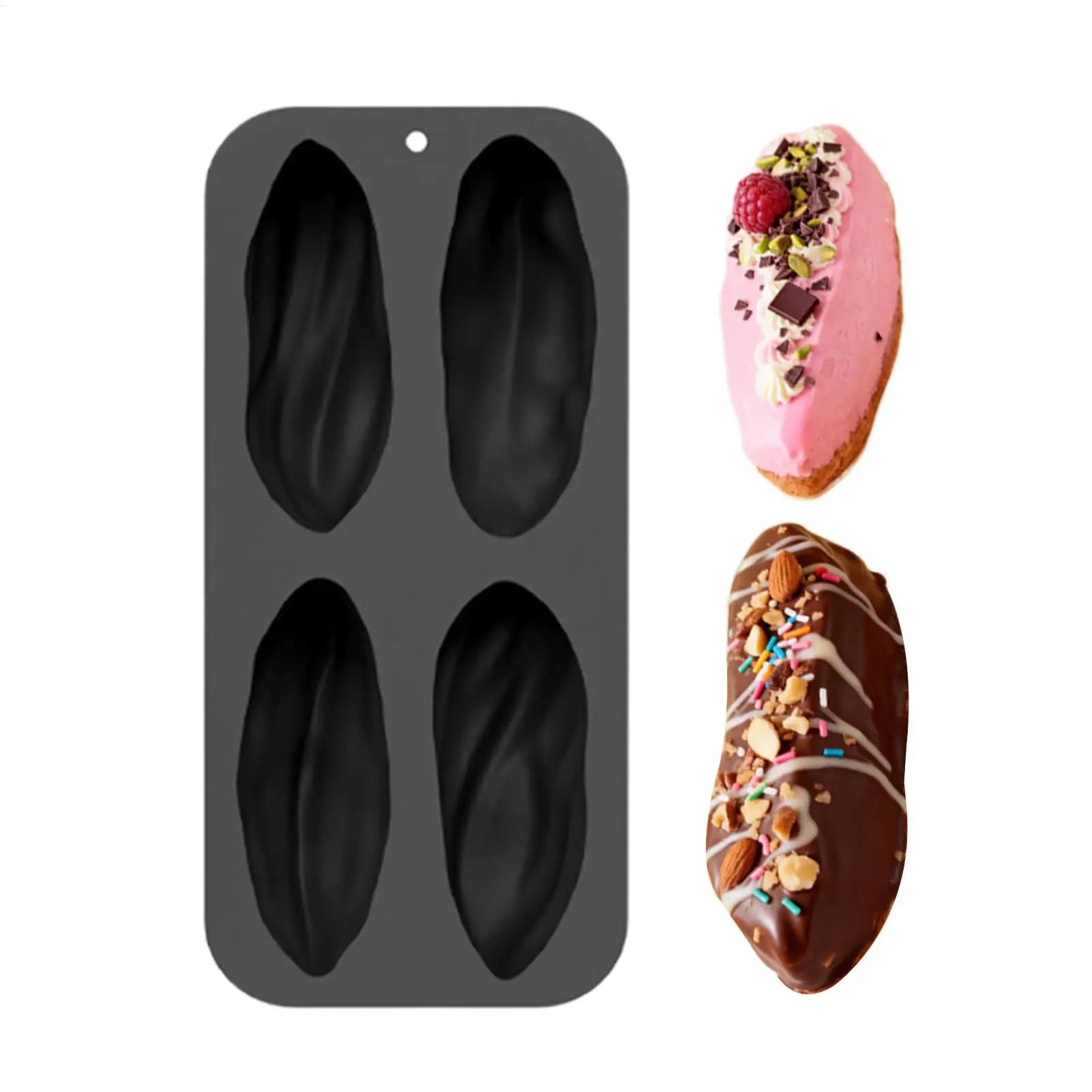 4-Cavity Easy Release Heat-Resistant Food-Grade Silicone Baking Molds Silicone Cake Molds for Chocolate Candy Dessert Home Oasis Select