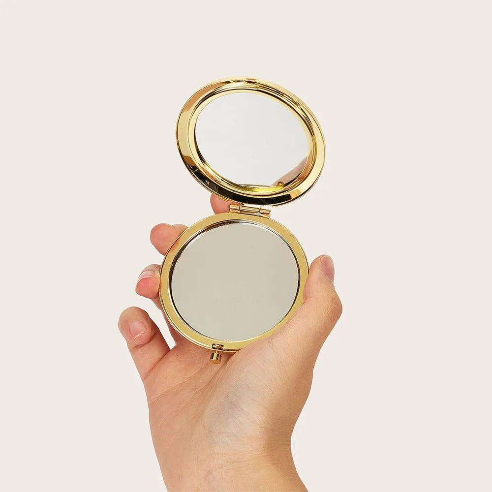 Double-Sided Folding Compact Makeup Mirror with Magnifier Compact Makeup Mirror Oasis Select