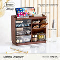 Makeup Organizer with Drawers for Vanity, Spacious Cosmetic Display Case, the Perfect Storage Solution for Your Beauty Essential Oasis Select Brown