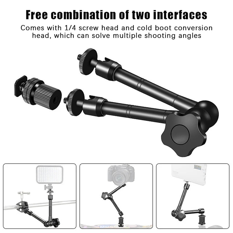 11 Inch Adjustable Friction Articulating Magic Arm + Clamp For Camera LCD Monitor LED Flash Light Studio Camera Accessories Oasis Select