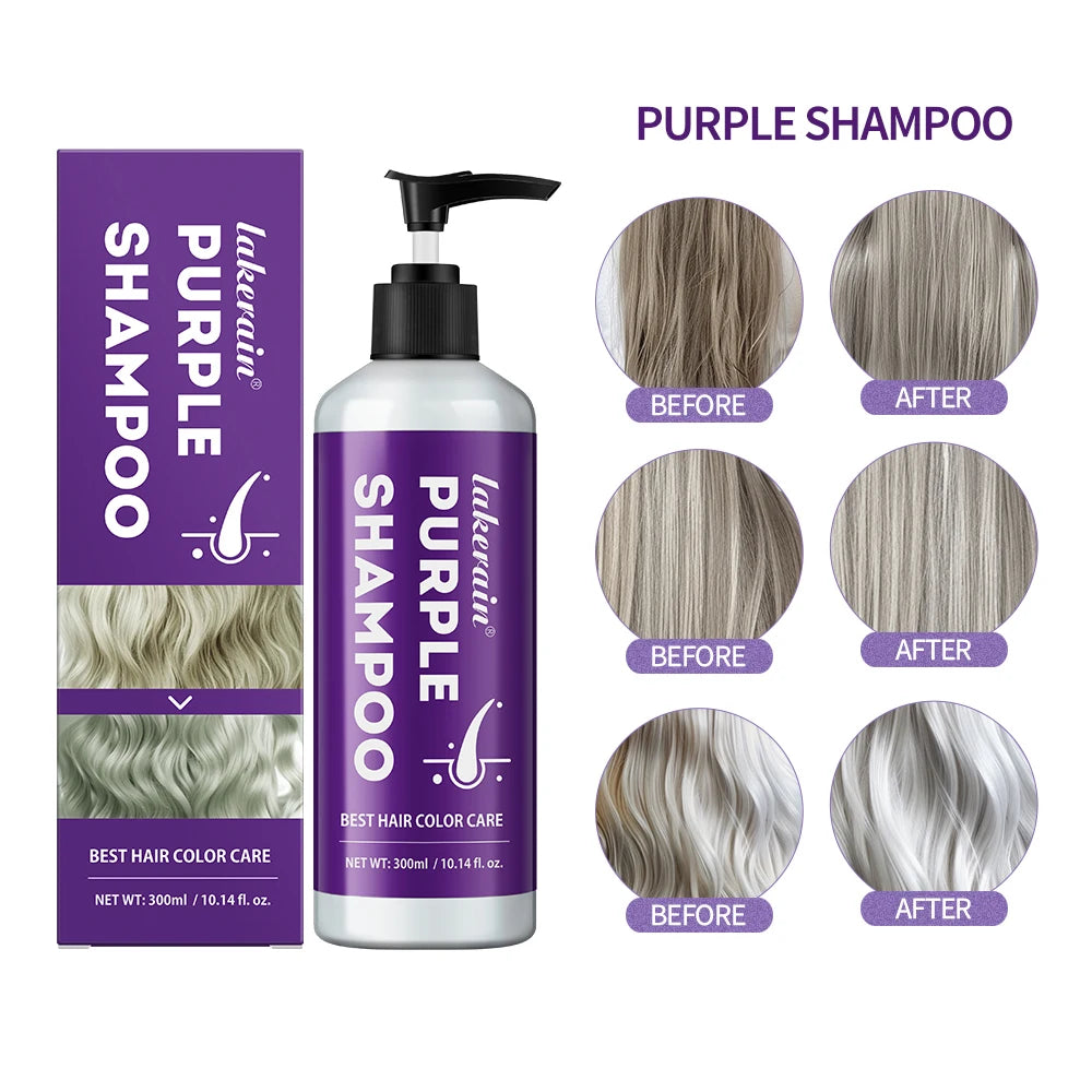 Purple Hair Dye Shampoo for Blonde to Cover Gray Non-irritating Hair Fading Yellow After Bleach Hair Shampoo Gray Hair Remedy Oasis Select