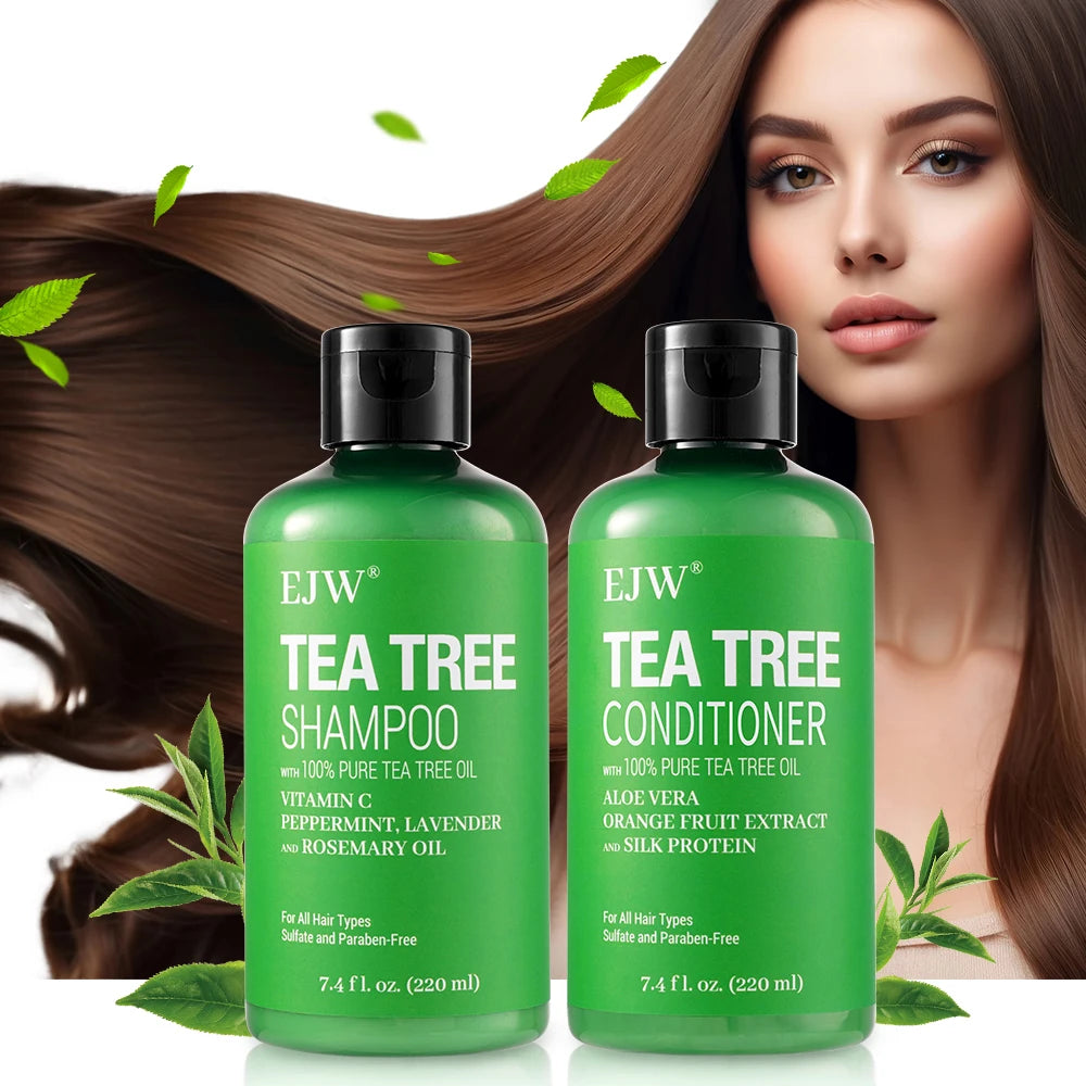 Tea Tree Oil Shampoo and Conditioner Set| Refreshes Scalp, Soothes,Cleanses Buildup, Clarifying for Oily Hair|Pure Tea Tree Oasis Select